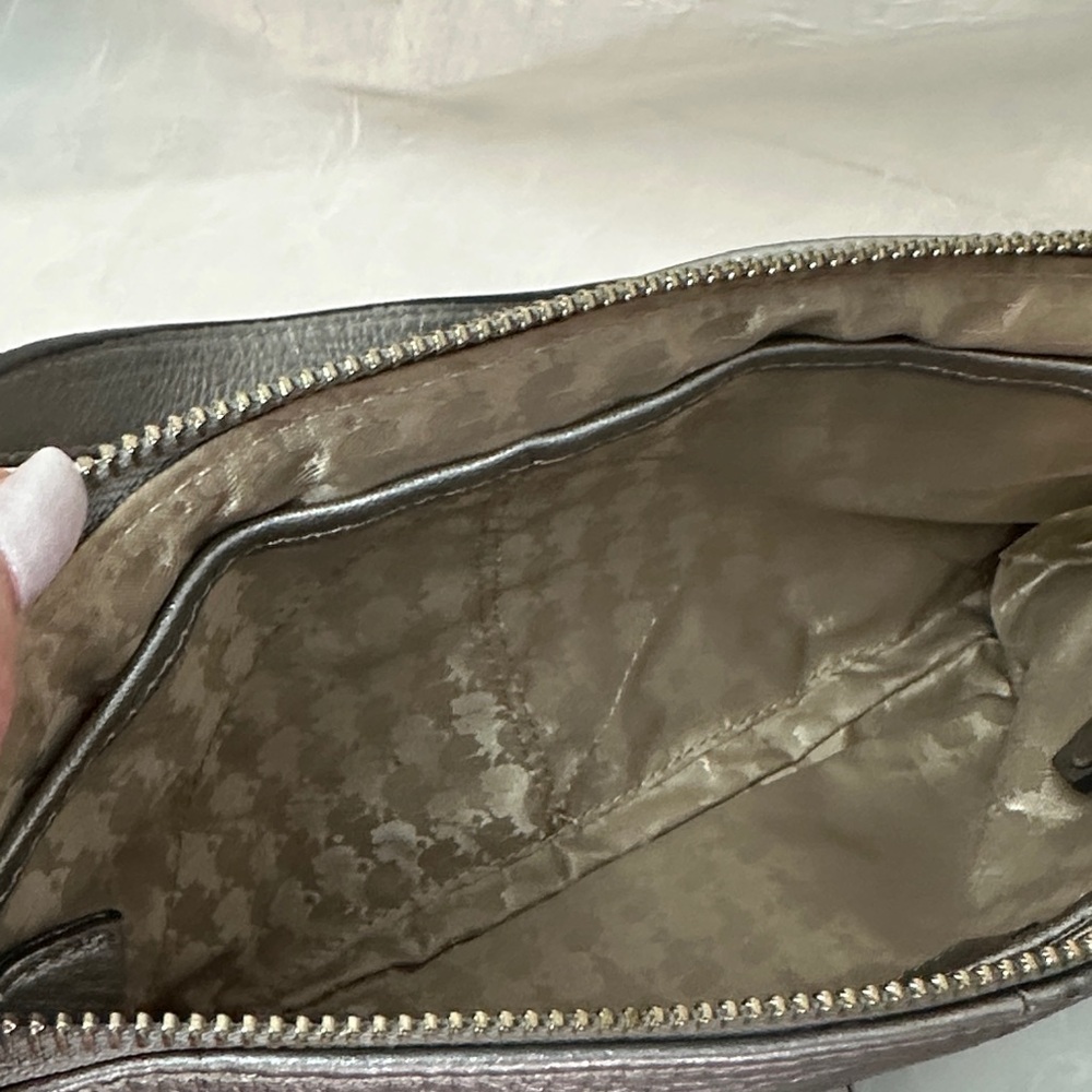 Karl Lagerfeld Metallic Silver Crossbody Bag - Picture 10 of 11